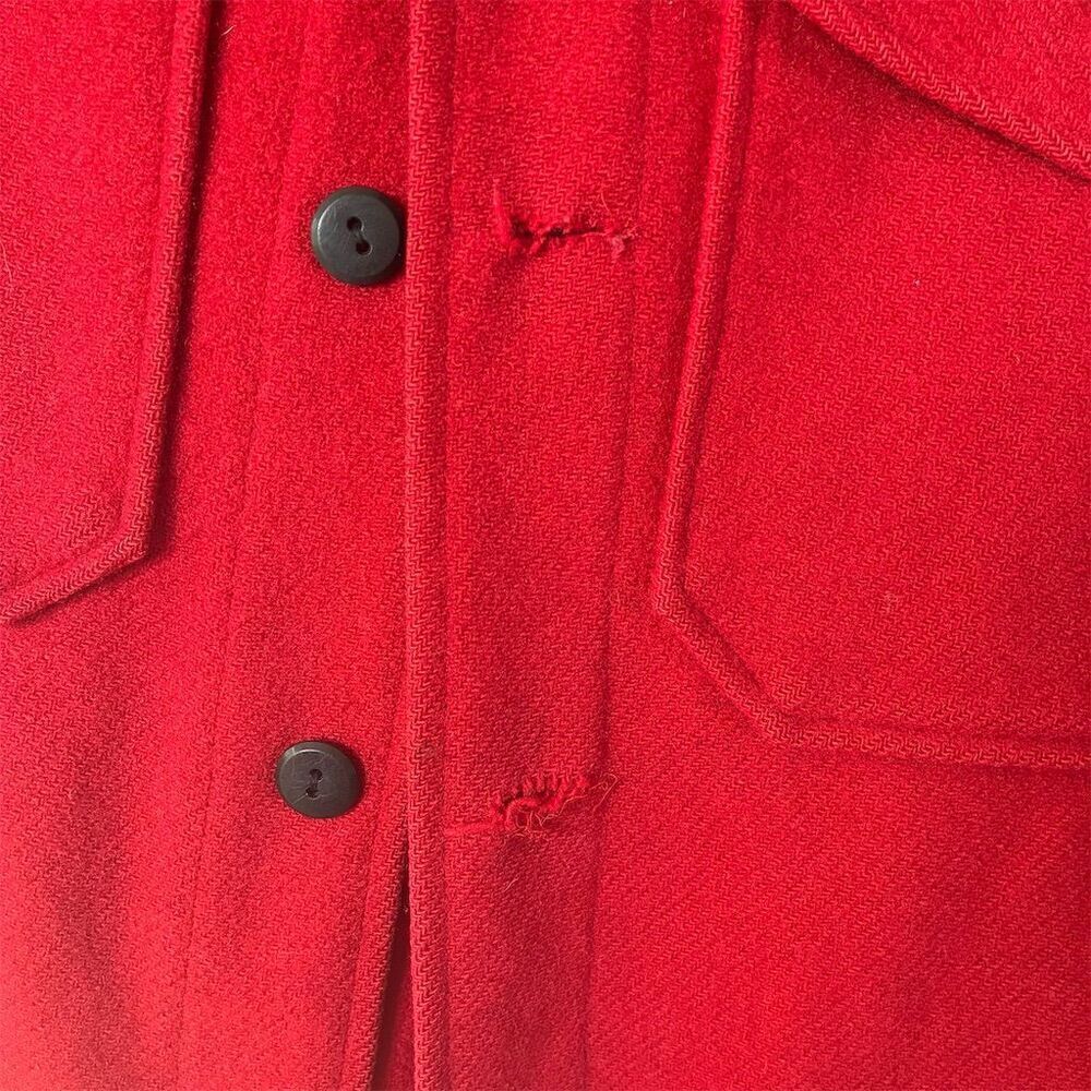 Pendleton Men's Vintage 1960s Red Wool Bomber Jacket Size M - Picture 5 of 8